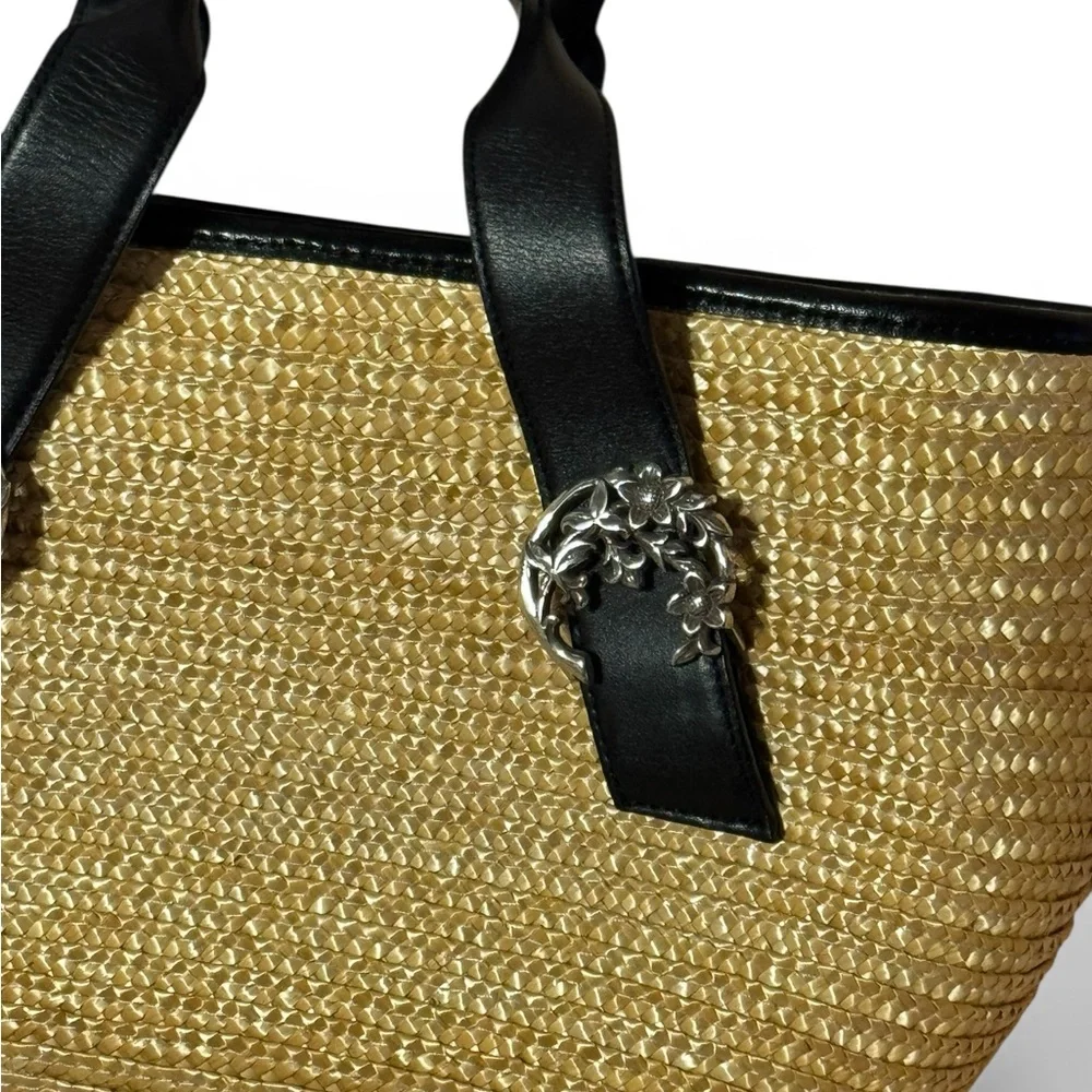 Brighton Bernadette Basket Weave straw handbag